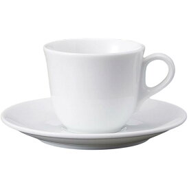 コーヒーカップ 5客 セット Y-008 カップ＆ソーサー 磁器 美濃焼 日本製 食洗機対応 電子レンジ対応 カフェ 喫茶店 店舗 来客用 シンプル かわいい おしゃれ 白 ホワイト