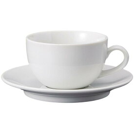 コーヒーカップ コーヒー碗皿 ベーシック カプチーノ カップ＆ソーサー 磁器 美濃焼 日本製 喫茶店 カフェ レストラン 食器 食洗機可 電子レンジ可 セット おしゃれ かわいい シンプル 白 ホワイト 業務用