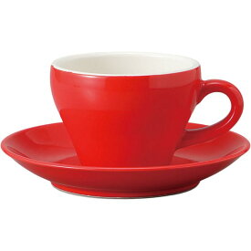 コーヒーカップ コーヒー碗皿 Real Red MIDI カップ＆ソーサー 磁器 美濃焼 日本製 喫茶店 カフェ レストラン 食器 食洗機可 電子レンジ可 セット おしゃれ かわいい シンプル 業務用