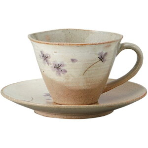 コーヒーカップ コーヒー碗皿 フラワー(青) カップ&ソーサー 磁器 美濃焼 日本製 喫茶店 カフェ レストラン 食器 食洗機可 電子レンジ可 セット おしゃれ かわいい シンプル 業務用