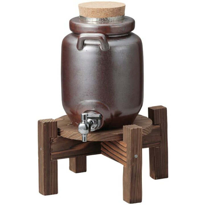 楽天市場】【送料無料】 焼酎サーバー 酒器 茶耳付サーバー1升（木台 