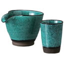 酒器セット 徳利 とっくり おちょこ セット トルコ片口冷酒器 徳利＆盃（2個）セット お猪口 プレゼント 酒器 日本酒 ギフト グラス 酒 器 冷酒 熱燗 ぐい呑み 陶器 盃 サカズキ 父の日 誕生日 贈り物 内祝い 記念日 おしゃれ かわいい