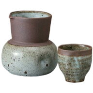 酒器セット 徳利 とっくり おちょこ セット 唐津冷酒器（大） 徳利＆大ぐい呑（2個）セット お猪口 プレ…