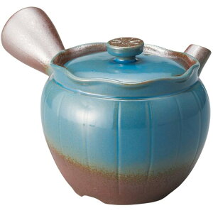 急須 ポット 水色巻丸1.8合 急須 丸アミ付き 茶器 日本製 陶器 おしゃれ かわいい 食洗機対応 カフェ 来客用 業務用 お茶