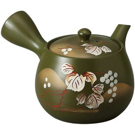 急須 ポット 緑泥ぶどう急須（さわやかアミ）茶器 カフェ 日本製 陶器 おしゃれ かわいい 食洗機対応 カフェ 来客用 業務用 お茶
