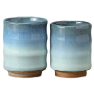 ペア湯呑 夫婦湯呑 湯呑 均窯湯呑(大)・均窯湯呑(小) 陶器 美濃焼 日本製 食洗機対応 電子レンジ対応 食器 和食器 業務用 来客用 お茶 煎茶 おしゃれ かわいい