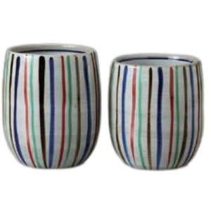 ペア湯呑 夫婦湯呑 湯呑 十草湯呑(大)・十草湯呑(小) 陶器 美濃焼 日本製 食洗機対応 電子レンジ対応 食器 和食器 業務用 来客用 お茶 煎茶 おしゃれ かわいい