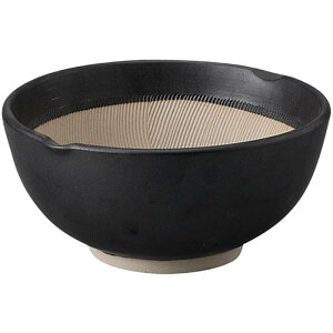 すり鉢 黒マット波紋5.5寸 すりばち 陶器製すり鉢 電子レンジ対応 キッチン用品 キッチン雑貨 キッチン小物 台所用品 キッチングッズ 美濃焼
