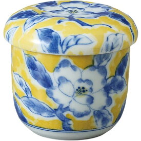 茶碗蒸し 食器 黄彩花紋むし碗 茶碗むし ちゃわんむし むしわん むし碗 蒸し器 蒸し碗 おしゃれ かわいい 日本製 美濃焼 食洗機対応 電子レンジ対応