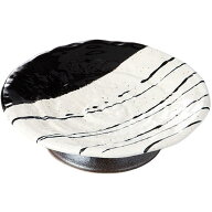 黒塗分けストライプ高台5寸皿 向付 刺身鉢 刺身皿 和食器 さしみ お造り 料亭 中鉢 刺身 業務用 小料理屋…