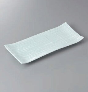 長皿 長角皿 プレート スダレ9.0長角皿 焼魚 焼き魚 魚皿 長い皿 さんま皿 サンマ皿 おしゃれ 日本製 美濃焼 食洗機対応 電子レンジ対応