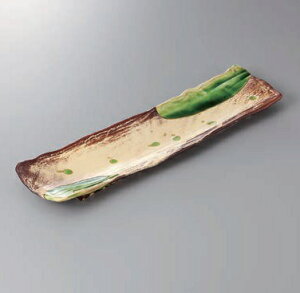 長皿 長角皿 プレート 錆釉ヒワ流長角13.0皿 焼魚 焼き魚 魚皿 長い皿 さんま皿 サンマ皿 おしゃれ 日本製 美濃焼 食洗機対応 電子レンジ対応