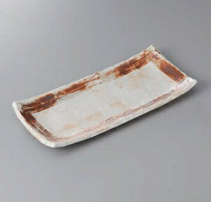 長皿 長角皿 プレート 志野たたきサンマ皿 焼魚 焼き魚 魚皿 長い皿 さんま皿 サンマ皿 おしゃれ 日本製 美濃焼 食洗機対応 電子レンジ対応