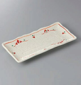 長皿 長角皿 プレート 紅花サンマ皿 焼魚 焼き魚 魚皿 長い皿 さんま皿 サンマ皿 おしゃれ 日本製 美濃焼 食洗機対応 電子レンジ対応