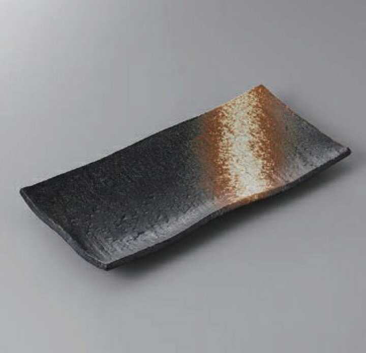 楽天市場】長皿 長角皿 プレート 黒備前サンマ皿 焼魚 焼き魚 魚皿 
