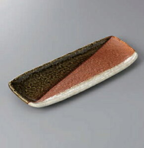 長皿 長角皿 プレート 三色塗り分けサンマ皿 焼魚 焼き魚 魚皿 長い皿 さんま皿 サンマ皿 おしゃれ 日本製 美濃焼 食洗機対応 電子レンジ対応