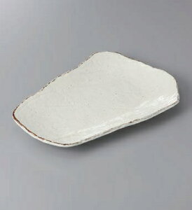 長角皿 焼物皿 渕サビ巻粉引荒瀬 焼物皿 皿 プレート 焼き物皿 角皿 魚皿 焼き魚 長い皿 四角皿 おしゃれ 日本製 美濃焼 食洗機対応 電子レンジ対応