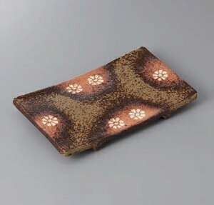 長角皿 焼物皿 焼締印花紋 焼物皿 皿 プレート 焼き物皿 角皿 魚皿 焼き魚 長い皿 四角皿 おしゃれ 日本製 美濃焼 食洗機対応 電子レンジ対応