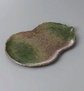 長角皿 焼物皿 南蛮オリベ瓢型9.0皿 皿 プレート 焼き物皿 角皿 魚皿 焼き魚 長い皿 四角皿 おしゃれ 日本製 美濃焼 食洗機対応 電子レンジ対応