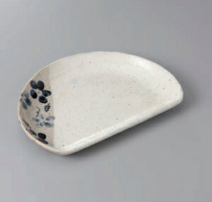 長角皿 焼物皿 雪化粧藍花8.0半月皿 皿 プレート 焼き物皿 角皿 魚皿 焼き魚 長い皿 四角皿 おしゃれ 日本製 美濃焼 食洗機対応 電子レンジ対応