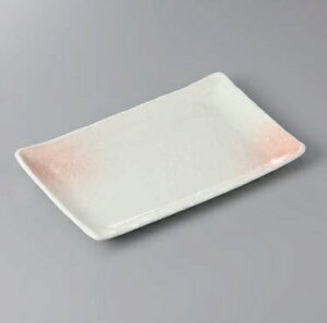 長角皿 焼物皿 桜吹 焼物皿 皿 プレート 焼き物皿 角皿 魚皿 焼き魚 長い皿 四角皿 おしゃれ 日本製 美濃焼 食洗機対応 電子レンジ対応