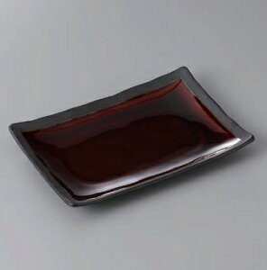 長角皿 焼物皿 アメ釉7.0 長角皿 焼物皿 皿 プレート 焼き物皿 角皿 魚皿 焼き魚 長い皿 四角皿 おしゃれ 日本製 美濃焼 食洗機対応 電子レンジ対応