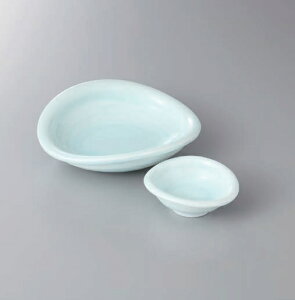 刺身皿 刺身鉢 たわみ青地5.5鉢 千代口 セット 和食器 さしみ お造り 料亭 中鉢 刺身 業務用 小料理屋 会席料理 向付 食堂 陶器 日本製 美濃焼