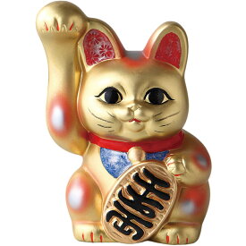 招き猫 まねきねこ 常滑焼 招福 開運 昇運 福招き 小判猫 4号 金 ゴールド お金を招く右手 貯金箱 箱入り ラッピング対応 のし対応 日本製