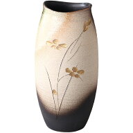 花瓶 金彩花彫花入 信楽焼 ラッピング対応 のし対応 箱入り 日本製 花器 花生 花入 花立て フラワーベー…