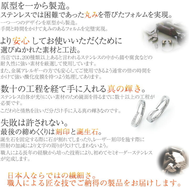 楽天市場】ピンキーリング ステンレス 1号〜30号 刻印無料 誕生石 セミ 