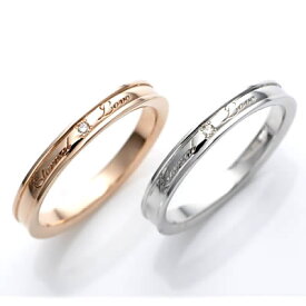 結婚指輪 マリッジリング ペアリング K10 ゴールド 誕生石 Lovers & Ring Eternal love LSR0670DPK-DWG 刻印無料 ペア指輪 ペアリング マリッジリング K10 10K ピンクゴールド ホワイトゴールド プロポーズ 彼女 彼氏 送料無料 2本セット