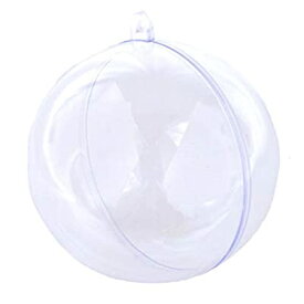 【TKY】 プラスチックボール プラスチック 球 オーナメント ボール 飾り 透明 中空 球体 装飾 収納 DIY (14cm)