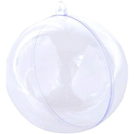 TKY プラスチックボール プラスチック 球 オーナメント ボール 飾り 透明 中空 球体 装飾 収納 DIY (16cm)