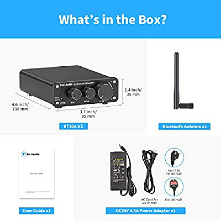 楽天市場】Fosi Audio BT10A ステレオアンプ 50W x 2 電源アダプタ付き(Bluetooth 5.0) : ALENSTORE 楽天市場】Fosi Audio BT10A ステレオアンプ 50W x 2 電源アダプタ付き(Bluetooth 5.0) : ALENSTORE