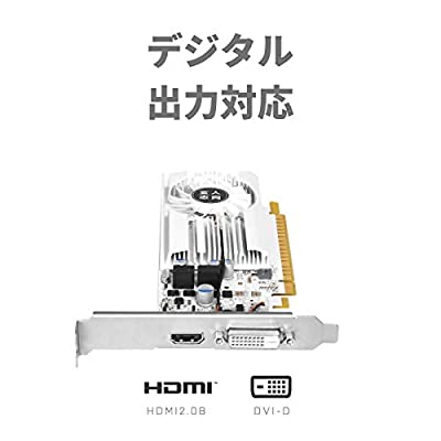 玄人志向 NVIDIA GeForce GT 1030 搭載 グラフィックボード 2GB シングルファンモデル  GF-GT1030-E2GB/LP/D5 | ALENSTORE