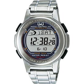 [シチズン Q&Q] 腕時計 デジタル 電波 ソーラー 防水 日付 メタルバンド MHS5-200 メンズ シルバー