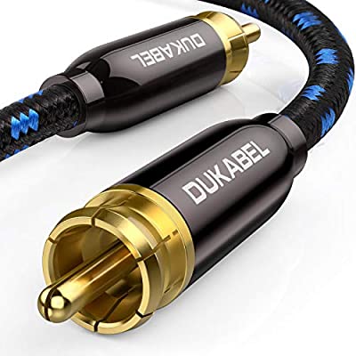 DuKabel 1.2M超高音質Hi-FiRCA(オス) to RCA(オス) 同軸ケーブルスピーカーケーブル アンプ サブウーファー ホームシアター グレなど対応 [純銅のプラグ搭載]