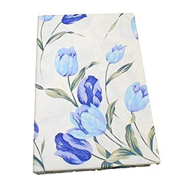 肌掛け布団カバー 綿100％ 120本ガーゼ生地使用 花柄 シングルサイズ ブルー 日本製