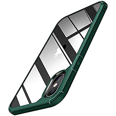 : TENDLIN iPhone X 用ケース 新作送料無料 Xs クリア 耐衝撃 黄変防止 アイフォンX カバー 薄型 グリーン XS 値引き