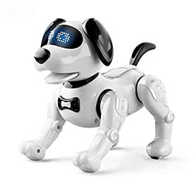 ロボットおもちゃ 犬 ロボット 子供のおもちゃ 男の子 女の子おもちゃ 誕生日 クリスマスプレゼント「日本語の説明書付き」ホワイト