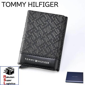 �ŋ��z�� �g�~�[�q���t�B�K�[ ���i�����[���b�p�A�����f�� TOMMY HILFIGER �J�[�h�P�[�X �J�[�h�z���_�[ ���m�O���� METAL CC HOLDER �u���b�N AM0AM12783 BDS BLACK�yRSL�z