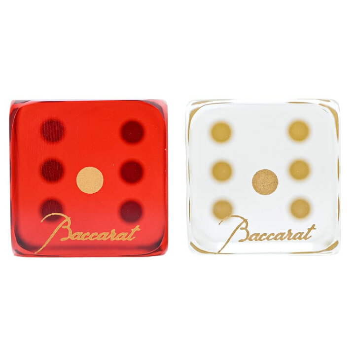 希少 Baccarat バカラ ダイス サイコロ 5個 レッド クリア 【公式通販】