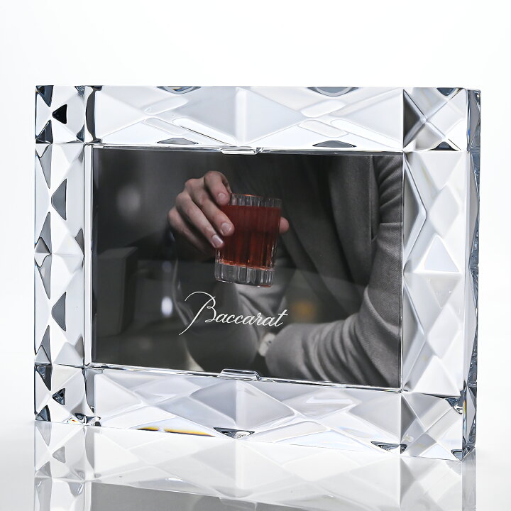 楽天市場】【名入れ可有料】バカラ Baccarat フォトフレーム 横型 