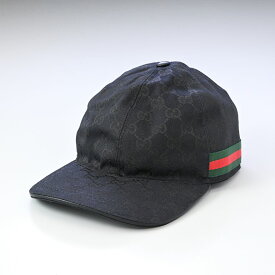 【エントリー10倍★24日20:00から27日9:59】グッチ GUCCI ベースボールキャップ キャップ 帽子 オリジナル GG キャンバス メンズ レディース 男女兼用 GG柄 ブラック 200035 KQWBG 1060