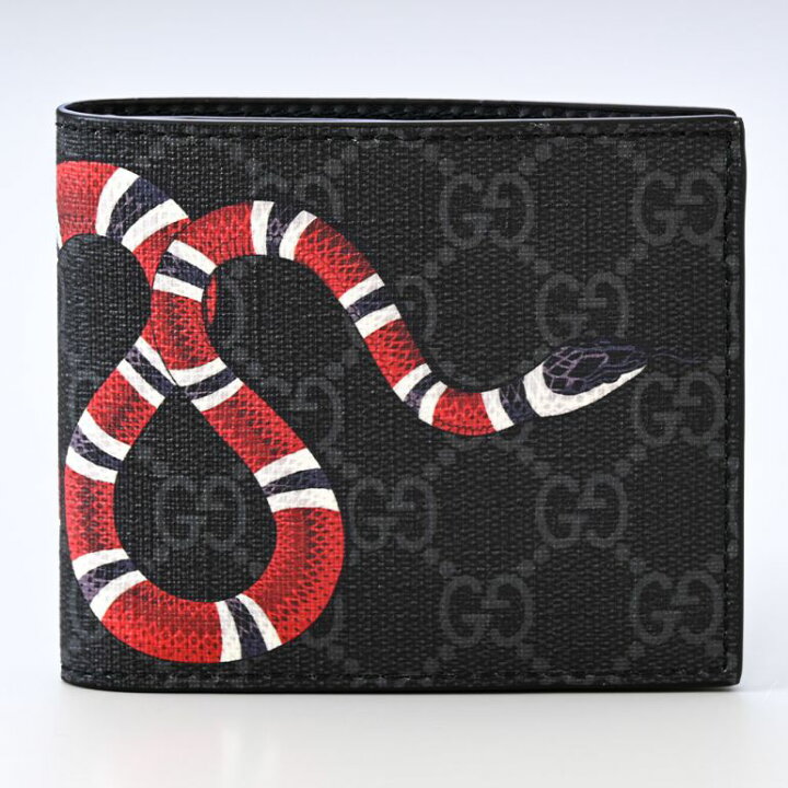 楽天市場】グッチ GUCCI 二つ折り財布 メンズ キングスネーク プリント 