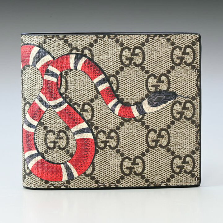 楽天市場】グッチ GUCCI 二つ折り財布 メンズ 小銭入れ無し キング  