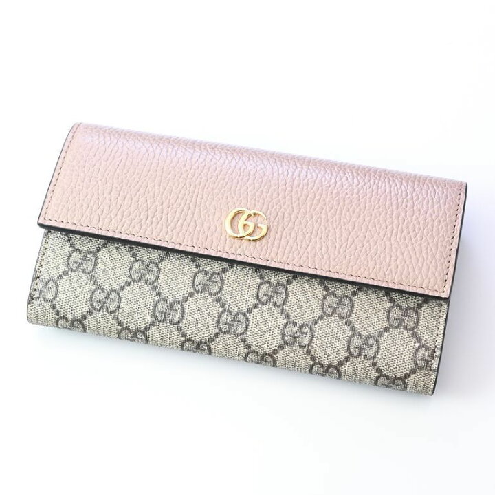 楽天市場】グッチ GUCCI 長財布 レディース プチ マーモント ダブルG 