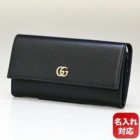 グッチ GUCCI 長財布 レディース プチ マーモント ダブルG レザー ブラック 456116 CAO0G 1000 箔押し名入れ可有料 【スペシャルラッピングB対応(別売り)】