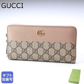 エントリー最大19倍！グッチ GUCCI 長財布 ラウンドファスナー レディース プチ マーモント ダラーカーフ ダスティピンク×ベージュ 456117 17WAG 5788 【スペシャルラッピング660円(別売り)】