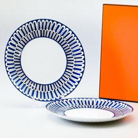 6日-9日エントリー最大20倍★エルメス HERMES ブルーダイユール 030007P2 21.5cm デザートプレート ペア 中皿 洋食器 【スペシャルラッピング660円(別売り)】｜ 食器 高級